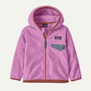 NEW Patagonia Baby Micro D Snap-T Fleece Hooded Jacket 5T Brisk Purple Full Zip